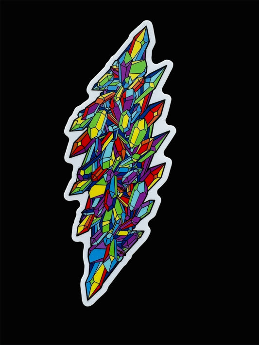 Big Rainbow crystal bolt Sticker