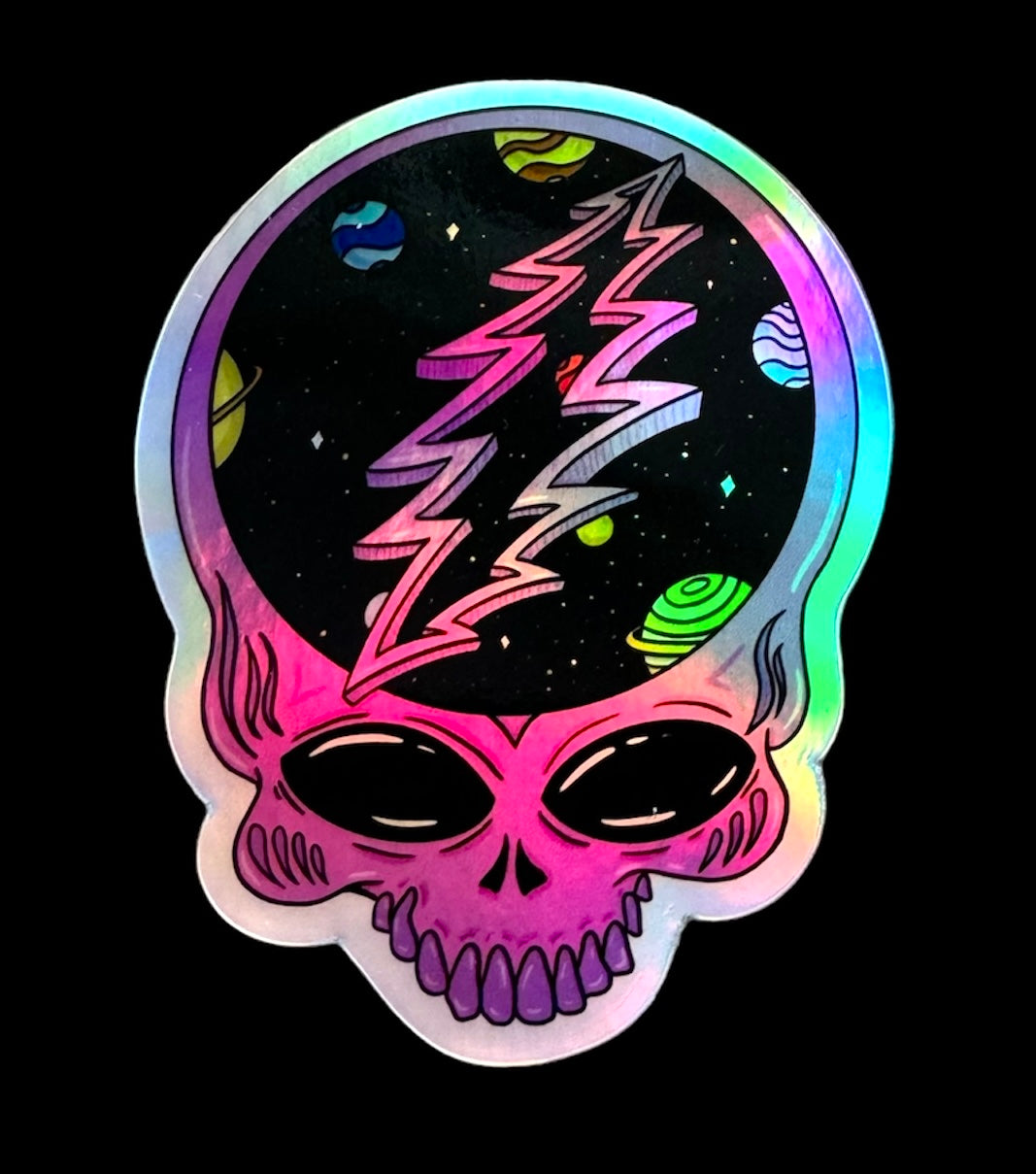 Alien Stealie HOLOGRAPHIC purps sticker