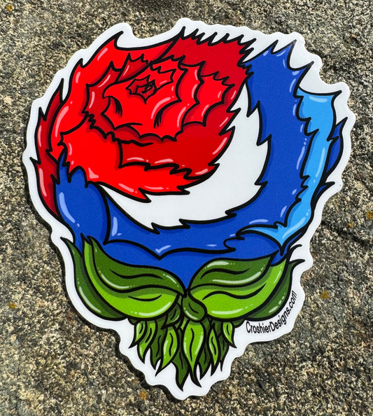 US Blues Rose - sticker