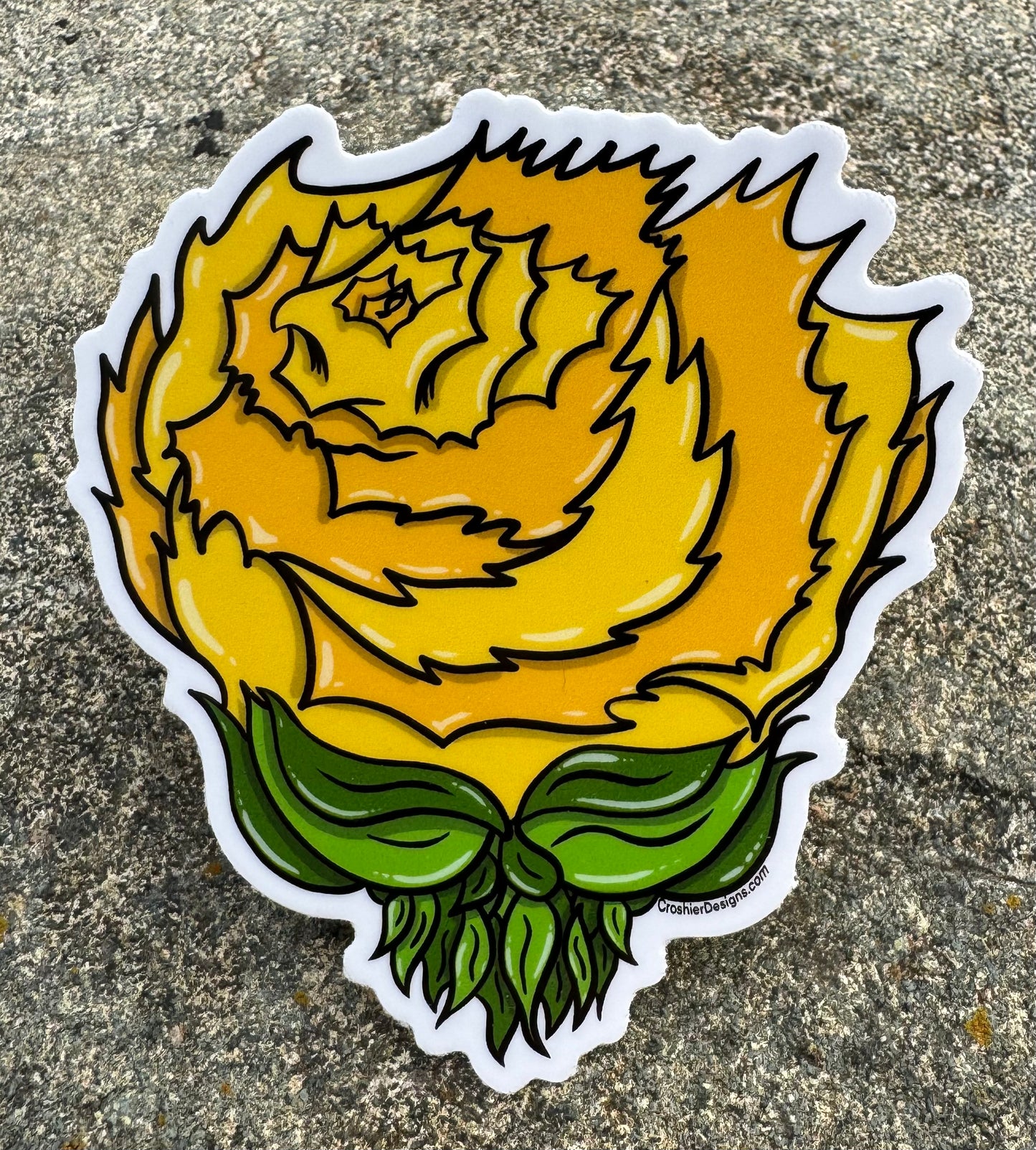 STICKER ~ Yellow Rose Stealie