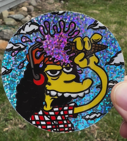 Sparkle Foil Crazy Otto - Sticker